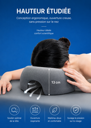 Oreiller Facial Ergonomique — Massage & Repos sur le Ventre